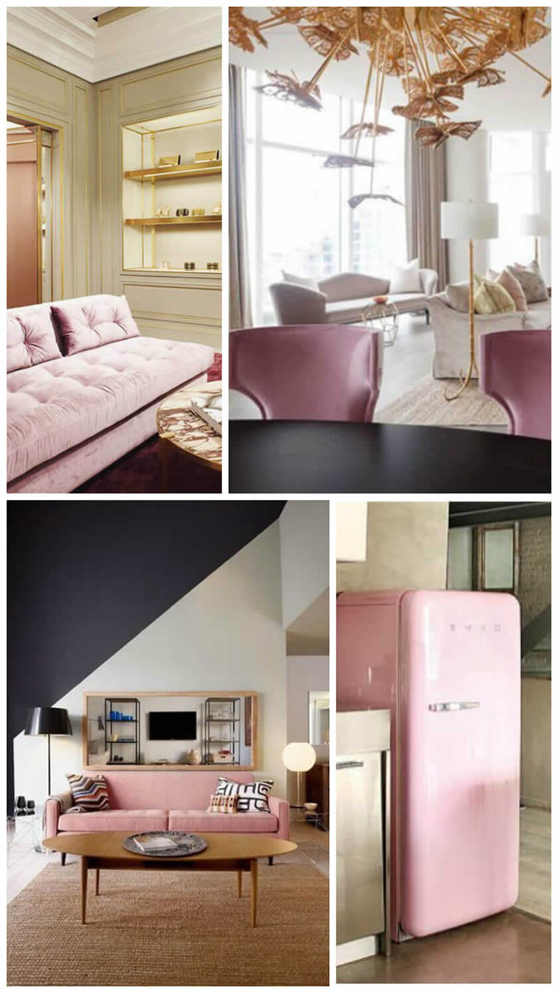 Decoração de mobiliário cor Rose Quartz Decoração de mobiliário cor Rose Quartz